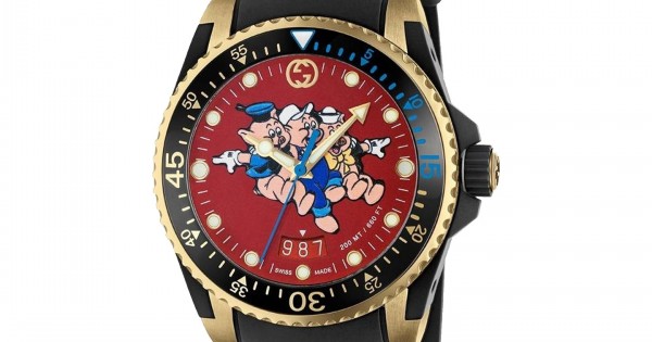 Gucci disney best sale pig watch